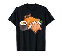 Kawaii sushi chat drôle propriétaire chat qui dort T-Shirt