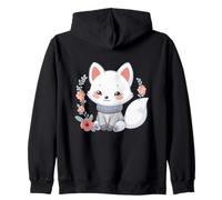 Kawaii T-Shirt Renard Arctique Blanc pour Filles Renards Amoureux Renard Sweat à Capuche
