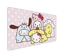 Kawaii Tapis de souris de jeu girly - Long tapis de souris XXL étendu - Tapis de bureau extra large pour le travail, le jeu, le bureau et la maison - 90 x 40 cm