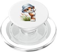 Kawaii Tiger Cub Chapeau bob Animal PopSockets PopGrip pour MagSafe