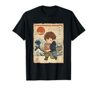 Kawaii Tirelire Zookeeper Mignon Macaque Japonais Ukiyo-e T-Shirt