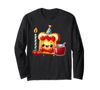 Kawaii Toast Jam Party Celebration Foodie Manche Longue