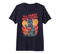 Kawaii Tout CE Qui Compte pour Les Ramen : Cat Mom Ramen Passitivement Papa T-Shirt Haut de Gamme