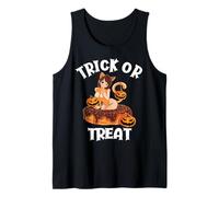 Kawaii Trick Or Treat Sexy Ginger Cat Anime Girl Halloween Débardeur
