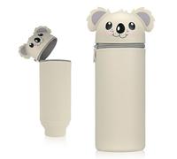Kawaii - Trousse Scolaire 2 en 1 - en Silicone - Porte-Crayon en Forme d'animal - Convient pour garçons et Filles (Koala)