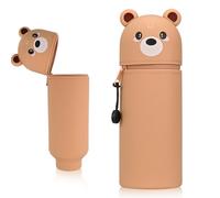 Kawaii - Trousse Scolaire 2 en 1 - en Silicone - Porte-Crayon en Forme d'animal - Convient pour garçons et Filles