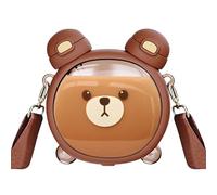 Kawaii Water Bottle - 750ml Kawaii Water Bottle With Straw | Leak-Proof Cute Bear Double Drinking Mouth Portable Cartoon Straw Cup | Drink B́ottle For Kids Girls Women Sports Camping Picnic Hiking