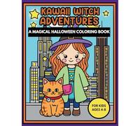 Kawaii Witch Adventures: A Magical Halloween Coloring Book for Kids Ages 4-8