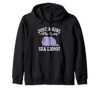 Kawaii Womens Kids Just A Girl Who Loves Sea Lions Lover Sweat à Capuche