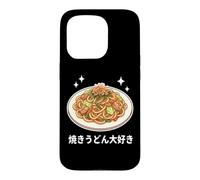 Kawaii Yaki Udon Nouilles japonaises sautées Rétro Art Alimentaire Coque pour iPhone 15 Pro