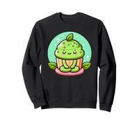 Kawaii Yoga Matcha Cupcake - Pâtisserie Méditante Sweatshirt