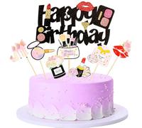 Kawailay 15 pièces maquillage Cupcake couche visage Cosmétiques thème gâteau décoration cosmétiques joyeux anniversaire gâteau décoration mariée douche spa salon filles fête d'anniversaire - style 1