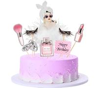 Kawailay 15 pièces maquillage Cupcake couche visage Cosmétiques thème gâteau décoration cosmétiques joyeux anniversaire gâteau décoration mariée douche spa salon filles fête d'anniversaire - style 3