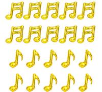 Kawailay 20pcs musique autocollants polyester film ballons musique thème ballons musique fête d'anniversaire bal ballons anniversaire de mariage graduation baby shower Party decor - or