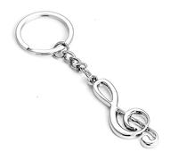 Kawailay 4 pièces Porte-clés pour notes musicales Métal musique symbole porte-clés Musique thème fête hommes femmes porte-clés professeur de musique Étudiant musicien fête d'anniversaire