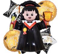 Kawailay 5 pièces Ballons pour fête remise diplômes Ballon pour doctorat Ballon pour remise diplômes Ballon pour décoration remise diplômes pour filles Fournitures pour fête remise diplômes - Style 2