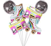 Kawailay Lot de 6 ballons disco en aluminium 4D de 55 cm - Pour fête disco - Pour danse, fête, mariage, anniversaire, remise de diplôme