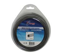 kawapower kw10 - 2 fil de Nylon pour débroussailleuse 2,4 mm rond 2 couleurs Aluminium