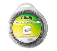 kawapower kw10 - 3 fil de Nylon pour débroussailleuse 3 mm 15MT rond 2 couleurs alumínio.