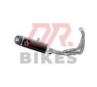 Arrow Indy Race Silencer Aluminium Dark With Carbon End Cap Kawasaki Z 650 ´21-23 Not Homologated Full Line System Argenté Not Homologated