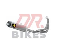 Arrow Indy Race Silencer Aluminium With Carbon End Cap Kawasaki Z 650 ´21-23 Not Homologated Full Line System Argenté Not Homologated