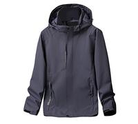 Kaway Impermeable Homme, Veste De Pluie Homme Legere À Manches Longues Vestes À Capuche Décontracté Respirante Jackets Waterproof Couleur Assortie Vêtements De Travail Fonctionnels