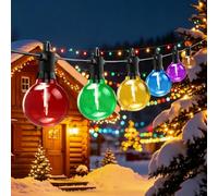 Kawaya IP65 Guirlande Guinguette Exterieur 45M, 73+3 Colorée Ampoules | Guirlande Lumineuse Colorée Lumière Noël Halloween Bar Repas Fête Extérieur