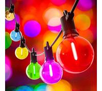 Kawaya Multicolore Guirlande Lumineuse Exterieure 15,2M G40 Led Ip65 Étanche Guirlande Lumineuse Sur Secteur 25 Incassable Guinguette Prise Connectée Pour Parti Noel Jardin Balcon Terrasse Tonnelle
