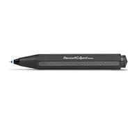 Kaweco AC Sport Black I Business Kuli Stylo à bille, rétractable, en aluminium de qualité supérieure, orné de carbone, élégant, avec mécanisme de courbe en cœur, noir, 10,5 cm