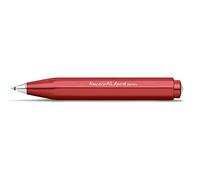 Kaweco Al Sport Deep Red Business Kuli Stylo à bille rétractable en aluminium de qualité supérieure, léger, 12 g, avec mécanisme fiable de courbes cardiaques, stylo à bille, rétractable, soyeux et