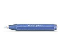 Kaweco Al Sport Stonewashed Blue Business Pen Stylo à bille rétractable en aluminium de qualité supérieure avec mécanisme de courbe en forme de c ur fiable Bleu satiné 10,5 cm
