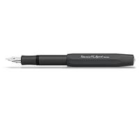 Kaweco AL SPORT Stylo-plume, noir, en aluminium, pour cartouches d'encre, avec plume en acier de qualité supérieure, 13 cm, noir, largeur de plume : EF (extra fine)