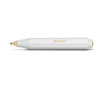 Kaweco Classic Sport White I Business Kuli en plastique de qualité supérieure I Stylo à bille de poche 12 g avec mécanisme de courbe de c ur fiable I Stylo à bille rétractable 10,5 cm (blanc)