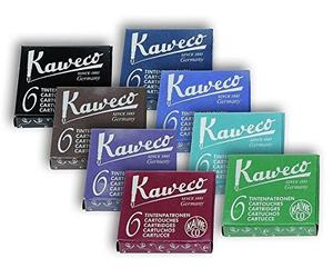 Kaweco Collection Complète des Couleurs, Cartouches d'Encre 8x6 Recharges