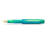 Kaweco Collection Marble Ocean I Stylo plume avec pointe en acier pour cartouches d'encre Bleu céruléen profond 12,7 cm Pointe B (large)