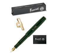 Kaweco - Ensemble de stylos Sport Classic Green - Pointe fine (F) - Clip octogonal or et manuel d'utilisation