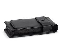 Kaweco Étui en Cuir Noir à 3 Rabats pour Série Sport - Trousse à Crayons Chic et Classique en Cuir Véritable avec Belle Pièce de Logo