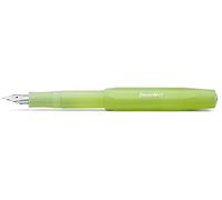 Kaweco FROSTED SPORT Stylo plume de qualité supérieure, pour cartouches d'encre, avec plume en acier de qualité supérieure, 13 cm, vert, largeur de plume : F (fin)