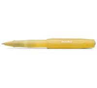 Kaweco Frosted Sport Sweet Banana Stylo à bille à encre gel en plastique de qualité supérieure avec bille en céramique I Stylo roller tendance jaune 13 g avec mine de 0,7 mm I Stylo à encre gel 13,5