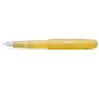 Kaweco Frosted Sport Sweet Banana Stylo plume de qualité supérieure pour cartouches d'encre, avec plume en acier de qualité supérieure, stylo plume de 13 cm, jaune, largeur de plume : EF (extra fin)