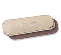 Kaweco Lot de 2 étuis en cuir - Convient pour la série Sport - Étui d'écriture en cuir véritable avec beau gaufrage - Chic et classique - 12 x 4,6 cm - Couleur crème expresso