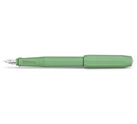 Kaweco Perkeo Stylo-plume, pour cartouches d'encre, pour débutants, avec poignée ergonomique pour une écriture confortable, largeur de plume : M (moyenne), couleur vert jungle, 15,5 cm
