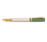 Kaweco STUDENT 60's Swing Stylo plume de qualité supérieure pour cartouches d'encre, avec plume en acier de qualité supérieure, vert et crème, stylo plume nostalgique de luxe, 16 cm, largeur de plume