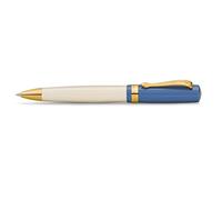 Kaweco STUDENT Stylo à bille rotatif style années 50 - Rock - En acrylique de qualité supérieure - Bleu et crème - Avec boîte cadeau en métal - 13 cm