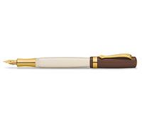 Kaweco STUDENT Stylo plume 20's Jazz I Premium pour cartouches d'encre avec plume en acier de qualité supérieure marron et crème I Stylo plume nostalgique de luxe 16 cm I Largeur de plume B (large)