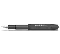 Kaweco Stylo plume AC Sport en aluminium et carbone I Stylo plume exclusif pour cartouches d'encre avec boîte cadeau en métal I Plume 12,5 cm I Noir (M)