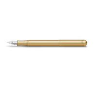 Kaweco Stylo plume Liliput en laiton - Pour cartouches d'encre - Avec boîte en métal rétro F?ller 12,5 cm - Largeur de la plume : B (large)