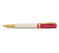 Kaweco Stylo plume Student 30's Blues I Premium pour cartouches d'encre I Stylo plume nostalgique Rouge et crème avec ornements dorés chauds I Largeur de la plume B (large)
