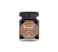 Kaweco Encre dans un verre de couleur marron caramel, soluble dans l'eau, végétalien, contenance 50 ml, 10002190