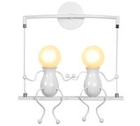 KAWELL Humanoïde Créatif Lampe Murale Moderne Applique Murale Simple Lampe de Mur Art Déco Max 60W E27 Base Fer Titulaire pour Chambre, Chevet, Escalier, Couloir, Restaurant, Cuisine